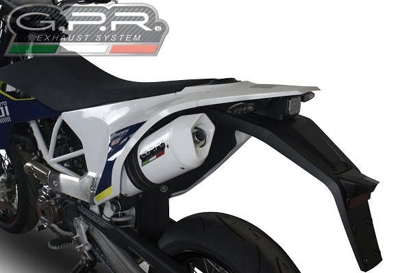 Escape compatible con Husqvarna Enduro 701 2021-2024, Albus Evo4, Escape homologado, legal, con db killer extraíble, tubo de conexión y catalizador 