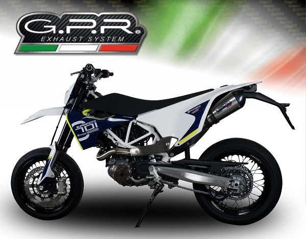Escape compatible con Husqvarna Enduro 701 2021-2024, GP Evo4 Titanium, Escape legal, homologado, silenciador con catalizador, db killer desmontable y tubo de conexión específico 