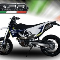 Escape compatible con Husqvarna Enduro 701 2021-2024, GP Evo4 Titanium, Escape legal, homologado, silenciador con catalizador, db killer desmontable y tubo de conexión específico 