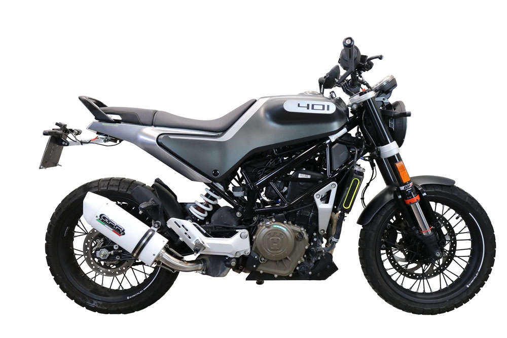 Escape compatible con Husqvarna Vitpilen 401 2021-2023, Albus Evo4, Escape legal, homologado, silenciador con db killer desmontable y tubo de conexión específico 