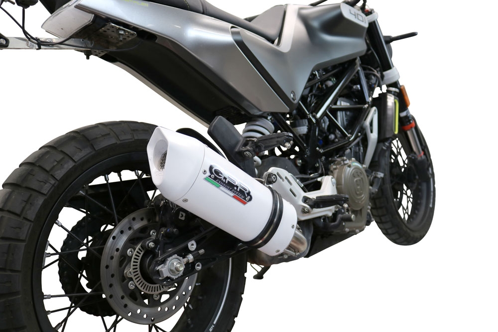 Escape compatible con Husqvarna Vitpilen 401 2021-2023, Albus Evo4, Escape legal, homologado, silenciador con db killer desmontable y tubo de conexión específico 