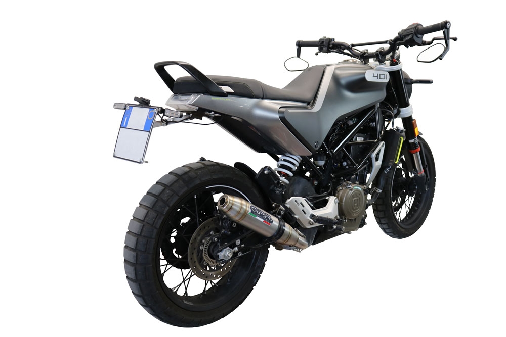 Escape compatible con Husqvarna Vitpilen 401 2021-2023, Deeptone Inox, Escape legal, homologado, silenciador con db killer desmontable y tubo de conexión específico 