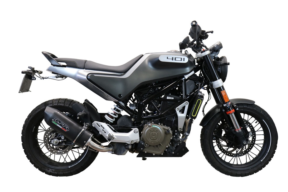 Escape compatible con Husqvarna Vitpilen 401 2020-2020, Furore Evo4 Nero, Escape legal, homologado, silenciador con db killer desmontable y tubo de conexión específico 