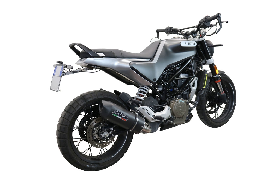 Escape compatible con Husqvarna Vitpilen 401 2020-2020, Furore Evo4 Nero, Escape legal, homologado, silenciador con db killer desmontable y tubo de conexión específico 