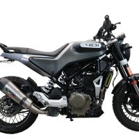Escape compatible con Husqvarna Svartpilen 401 2021-2023, GP Evo4 Titanium, Escape legal, homologado, silenciador con db killer desmontable y tubo de conexión específico 