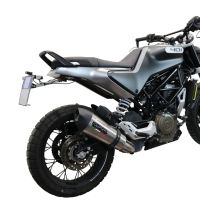 Escape compatible con Husqvarna Svartpilen 401 2021-2023, GP Evo4 Titanium, Escape legal, homologado, silenciador con db killer desmontable y tubo de conexión específico 
