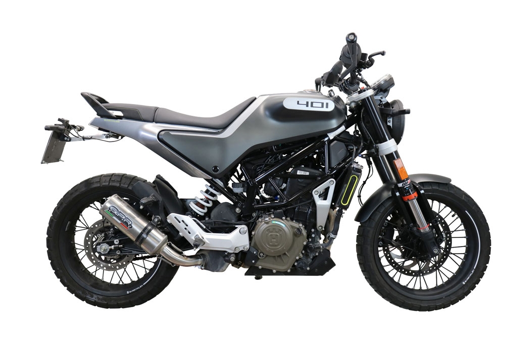 Escape compatible con Husqvarna Vitpilen 401 2020-2020, M3 Inox , Escape legal, homologado, silenciador con db killer desmontable y tubo de conexión específico 