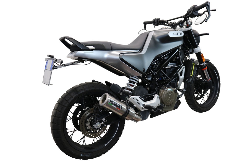 Escape compatible con Husqvarna Vitpilen 401 2020-2020, M3 Inox , Escape legal, homologado, silenciador con db killer desmontable y tubo de conexión específico 