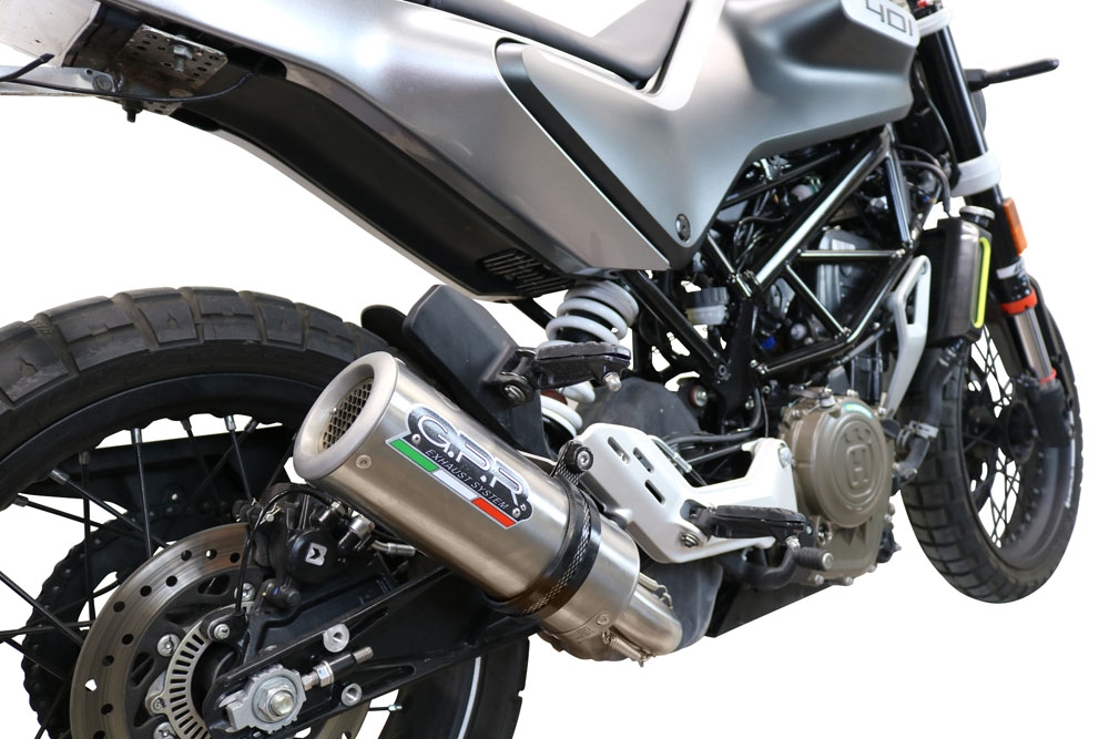 Escape compatible con Husqvarna Vitpilen 401 2020-2020, M3 Inox , Escape legal, homologado, silenciador con db killer desmontable y tubo de conexión específico 
