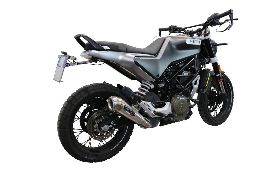Escape compatible con Husqvarna Svartpilen 401 2021-2023, Powercone Evo, Escape legal, homologado, silenciador con db killer desmontable y tubo de conexión específico 