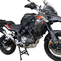 Escape compatible con Benelli Trk 502 X 2021-2024, Furore Evo4 Nero, Escape legal, homologado, silenciador con db killer desmontable y tubo de conexión específico 