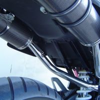 Escape compatible con Honda Fmx 650 2005-2008, Inox Tondo, Par de terminales de escape homologados, con db killer extraíble, catalizadores y tubo de conexión específico 