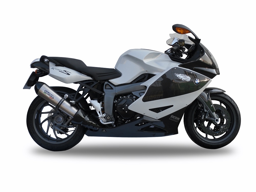 Escape compatible con Bmw K 1300 S -R 2009-2014, Gpe Ann. titanium, Escape legal, homologado, silenciador con catalizador, db killer desmontable y tubo de conexión específico 