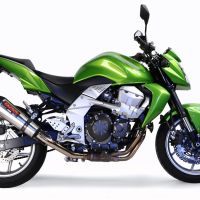 Escape compatible con Kawasaki Z 750 - R 2007-2014, Gpe Ann. titanium, Escape homologado, legal, con db killer extraíble, tubo de conexión y catalizador 