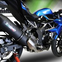 Escape compatible con Kawasaki Ninja 125 2019-2020, Furore Evo4 Nero, Escape legal, homologado, silenciador con db killer desmontable y tubo de conexión específico 