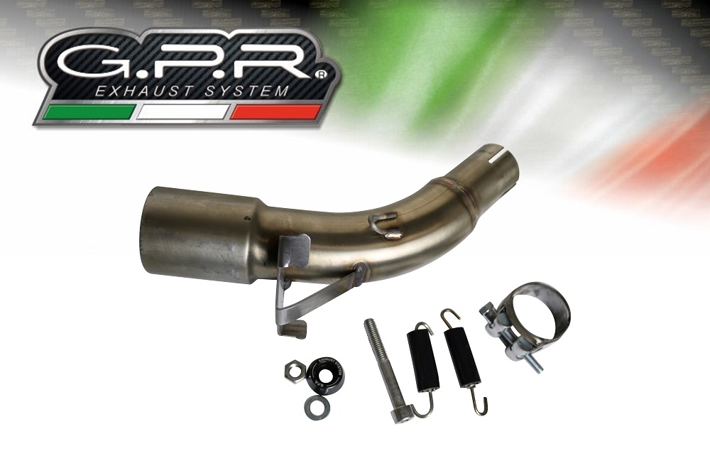 Escape compatible con Kawasaki Z 125 2021-2024, GP Evo4 Titanium, Escape legal, homologado, silenciador con db killer desmontable y tubo de conexión específico 