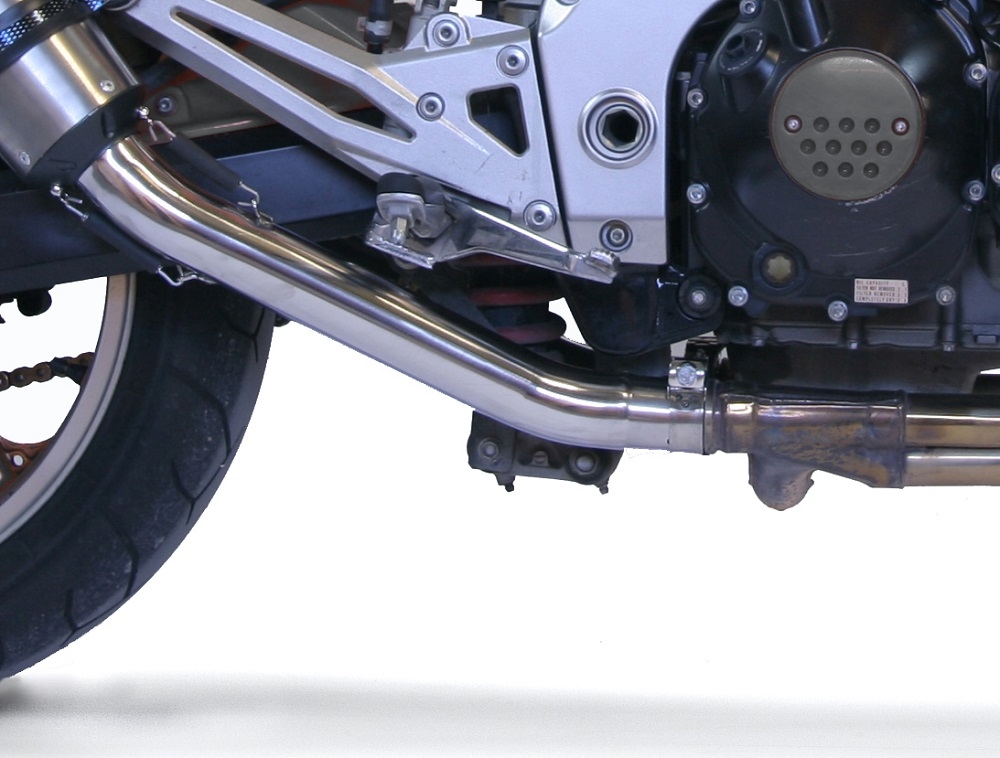 Escape compatible con Kawasaki Z1000 2003-2006, M3 Inox , Par de terminales de escape homologados, con db killer extraíbles y tubos de conexión específicos 