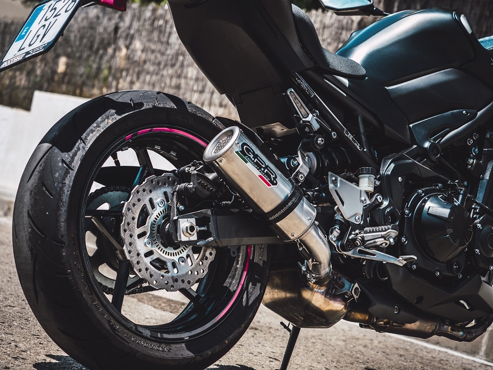 Escape compatible con Kawasaki Z 900 E 2017-2020, M3 Inox , Escape legal, homologado, silenciador con db killer desmontable y tubo de conexión específico 