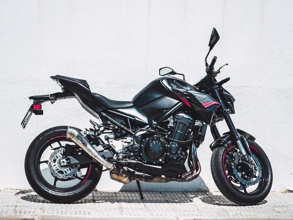 Escape compatible con Kawasaki Z 900 2017-2019, Powercone Evo, Escape legal, homologado, silenciador con db killer desmontable y tubo de conexión específico 