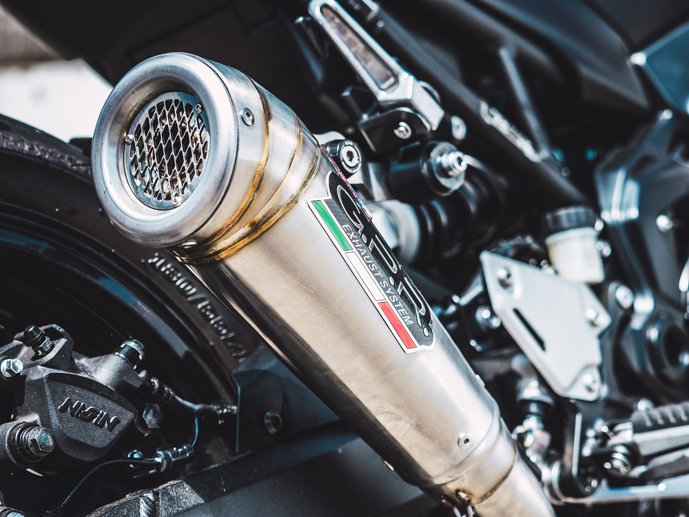 Escape compatible con Kawasaki Z 900 2017-2019, Powercone Evo, Escape legal, homologado, silenciador con db killer desmontable y tubo de conexión específico 