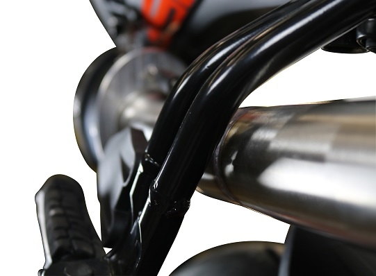 Escape compatible con Ktm Rc 390 2017-2020, Deeptone Inox, Escape homologado, legal, con db killer extraíble, tubo de conexión y catalizador 