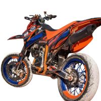 Escape compatible con Ktm EGS Adventure - LC4 1999-2003, Furore Nero, Escape legal, homologado, silenciador con db killer desmontable y tubo de conexión específico 