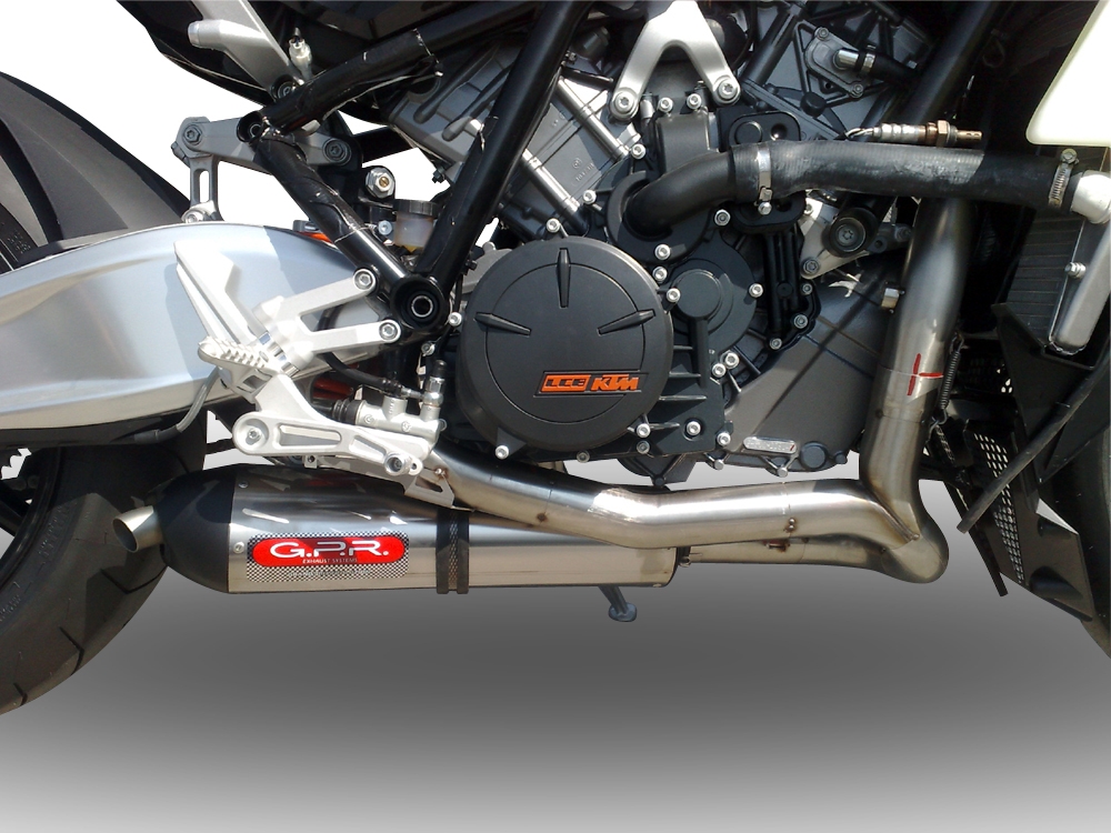 GPR escape compatible con  Ktm Rc 8 R 2008-2014, New Grand Prix Evo Titanium, Escape racing, linea completa, suministrado con colector especifico, articulo sin homologacion 