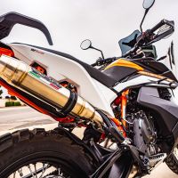 Escape compatible con Ktm SMT 890 2023-2024, Deeptone Inox, Escape legal, homologado, silenciador con db killer desmontable y tubo de conexión específico 