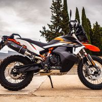 Escape compatible con Husqvarna Norden 901 2022-2024, Furore Nero, Escape racing, silenciador con tubo de conexion, articulo sin homologacion 