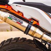 Escape compatible con Ktm SMT 890 2023-2024, Deeptone Inox, Escape legal, homologado, silenciador con db killer desmontable y tubo de conexión específico 