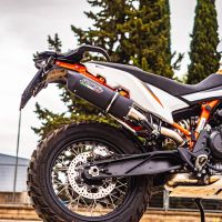 Escape compatible con Husqvarna Norden 901 2022-2024, Furore Nero, Escape racing, silenciador con tubo de conexion, articulo sin homologacion 