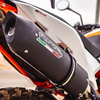 Escape compatible con Ktm Adventure 890 2020-2024, Furore Evo4 Nero, Escape legal, homologado, silenciador con db killer desmontable y tubo de conexión específico 