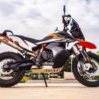 Escape compatible con Ktm SMT 890 2023-2024, Powercone Evo, Escape legal, homologado, silenciador con db killer desmontable y tubo de conexión específico 