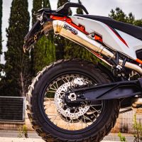 Escape compatible con Ktm SMT 890 2023-2024, Powercone Evo, Escape legal, homologado, silenciador con db killer desmontable y tubo de conexión específico 