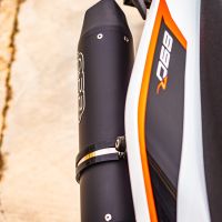 Escape compatible con Ktm Duke 890 2021-2024, Furore Nero, Escape racing, silenciador con tubo de conexion, articulo sin homologacion 