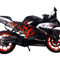 Escape compatible con Ktm Rc 200 2014-2021, Deeptone Inox, Escape racing, silenciador con tubo de conexion, articulo sin homologacion 