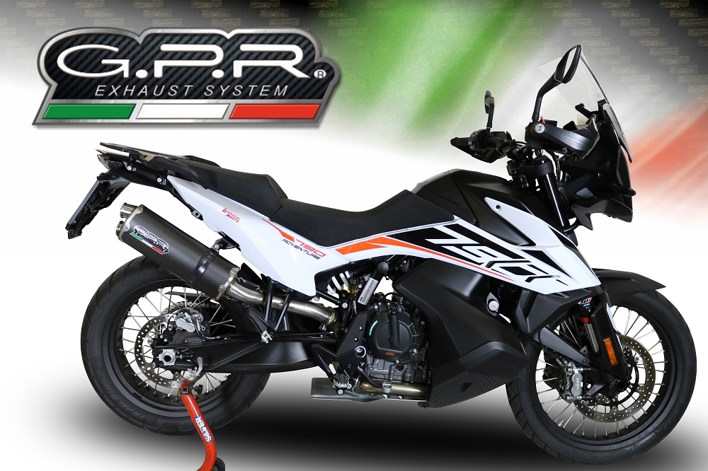 Escape compatible con Ktm Adventure 790 2021-2024, Dual Poppy, Escape legal, homologado, silenciador con db killer desmontable y tubo de conexión específico 