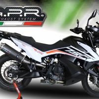 Escape compatible con Ktm Adventure 790 2021-2024, Dual Poppy, Escape legal, homologado, silenciador con db killer desmontable y tubo de conexión específico 