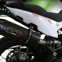 Escape compatible con Ktm Adventure 790 2021-2024, Furore Nero, Escape racing, silenciador con tubo de conexion, articulo sin homologacion 
