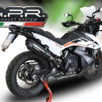 GPR escape compatible con  Ktm Adventure 790 2018-2020, New Grand Prix Evo Black Titanium, Escape legal, homologado, silenciador con db killer desmontable y tubo de conexión específico 