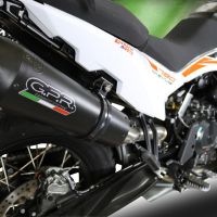 GPR escape compatible con  Ktm Adventure 790 2018-2020, New Grand Prix Evo Black Titanium, Escape legal, homologado, silenciador con db killer desmontable y tubo de conexión específico 