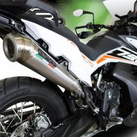 Escape compatible con Ktm Adventure 790 2025-2026, Powercone Evo, Escape legal, homologado, silenciador con db killer desmontable y tubo de conexión específico 