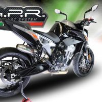 Escape compatible con Ktm Duke 790 2021-2024, Deeptone Inox, Escape racing, silenciador con tubo de conexion, articulo sin homologacion 