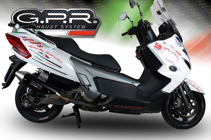 Escape compatible con Kymco Myroad 700 2012-2016, Power Bomb, Escape legal, homologado, silenciador con catalizador, db killer desmontable y tubo de conexión específico 