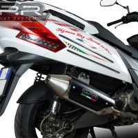 Escape compatible con Kymco Myroad 700 2012-2016, Power Bomb, Escape legal, homologado, silenciador con catalizador, db killer desmontable y tubo de conexión específico 