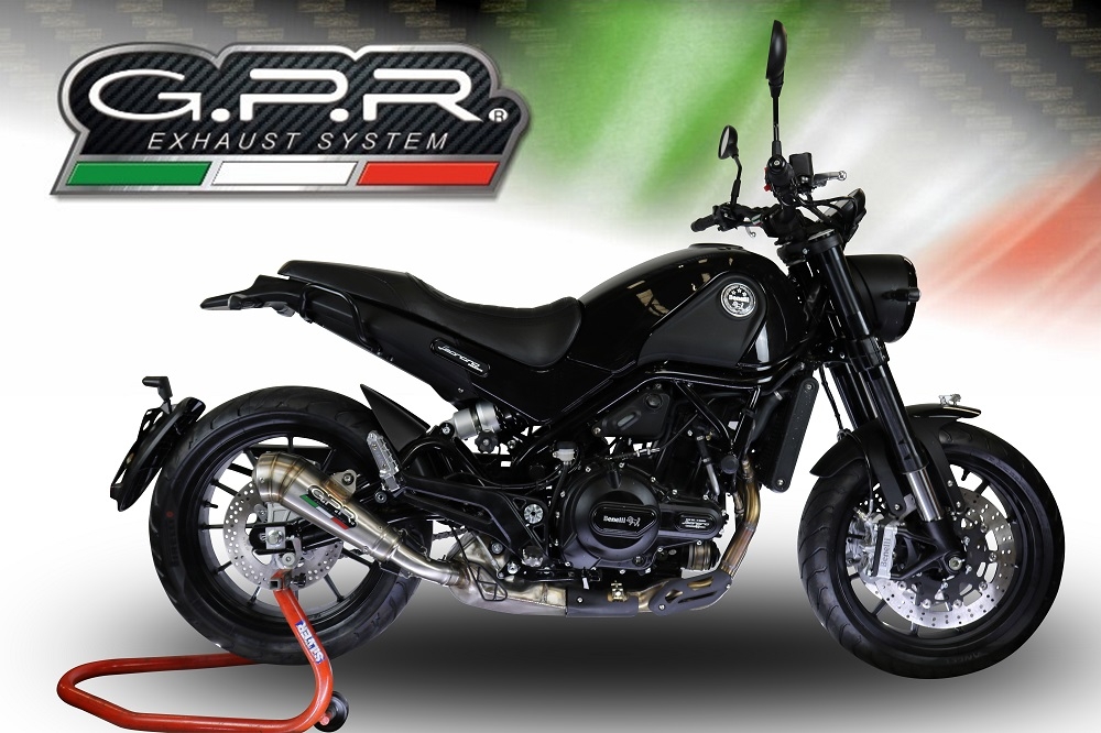 Escape compatible con Benelli Leoncino 500 2017-2024, Powercone Evo, Escape legal, homologado, silenciador con db killer desmontable y tubo de conexión específico 