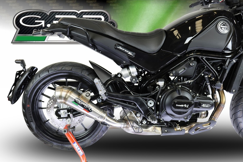 Escape compatible con Benelli Leoncino 500 2017-2024, Powercone Evo, Escape legal, homologado, silenciador con db killer desmontable y tubo de conexión específico 