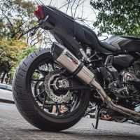 Escape compatible con Yamaha Mt-07 2017-2020, Gpe Ann. titanium, Escape completo racing, incluyendo colector y db killer desmontable, sin homologación 