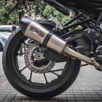 Escape compatible con Yamaha Mt-07 2017-2020, Gpe Ann. titanium, Escape completo racing, incluyendo colector y db killer desmontable, sin homologación 