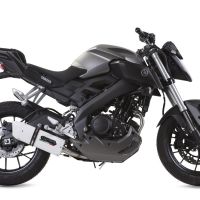 Escape compatible con Yamaha Mt 125 2017-2019, Albus Evo4, Escape homologado, legal, con db killer extraíble, tubo de conexión y catalizador 